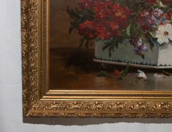 Nature Morte Bouquet De Fleurs Gilbert Charles Martin 1839-1905
