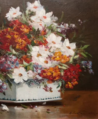 Nature Morte Bouquet De Fleurs Gilbert Charles Martin 1839-1905