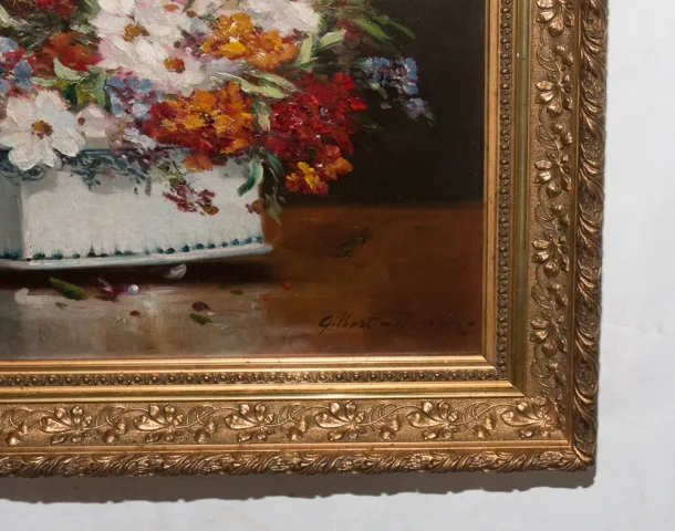 Nature Morte Bouquet De Fleurs Gilbert Charles Martin 1839-1905