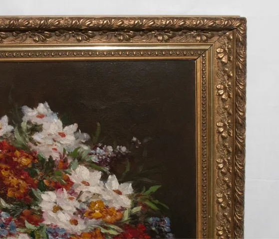 Nature Morte Bouquet De Fleurs Gilbert Charles Martin 1839-1905