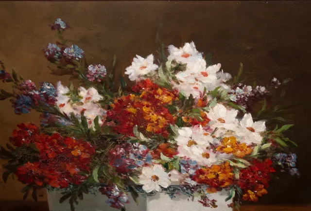 Nature Morte Bouquet De Fleurs Gilbert Charles Martin 1839-1905