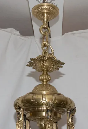 Grand lustre en bronze doré époque Napoléon III