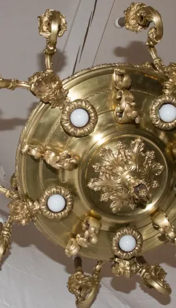 Grand lustre en bronze doré époque Napoléon III