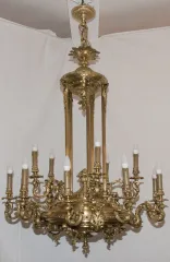 Grand lustre en bronze doré époque Napoléon III