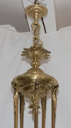 Grand lustre en bronze doré époque Napoléon III