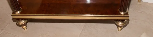Console desserte en acajou d'époque Louis XVI