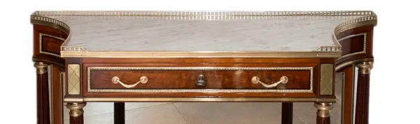 Console desserte en acajou d'époque Louis XVI