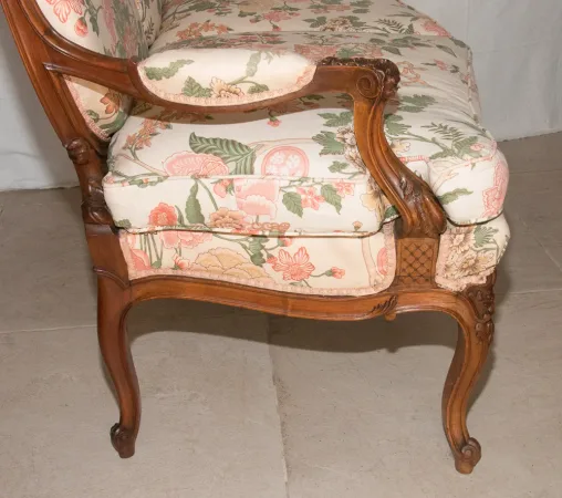 Banquette Style Louis XV fin  XIXe siècle