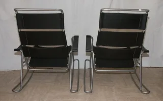 COPPIA DI SEDIE A DONDOLO di MARCEL BREUER