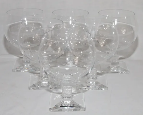 Série de 6 Verres à Bourgogne Argos LALIQUE
