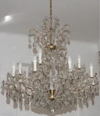Lustre Marie-Thérèse En Cristal De Bohème Années 1920