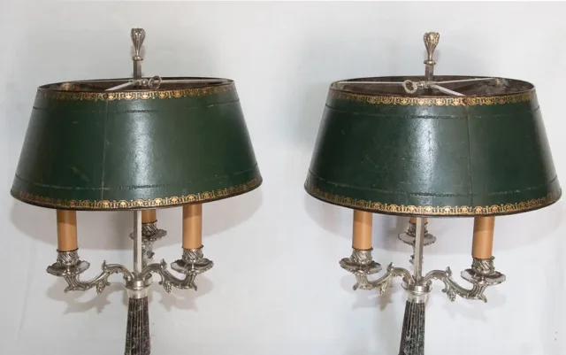 FRENCH RESTAURATION PERIOD BOUILLOTTE LAMPS