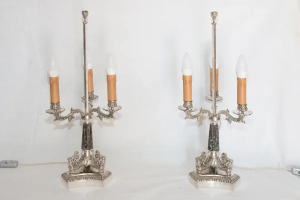 BOUILLOTTE-LAMPEN AUS DER FRANZÖSISCHEN RESTAURATIONSZEIT