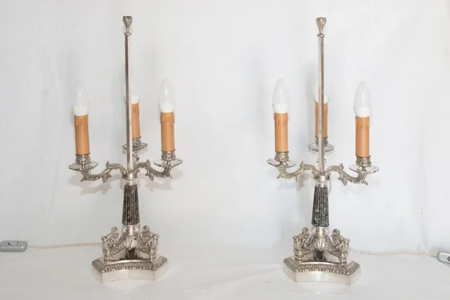 FRENCH RESTAURATION PERIOD BOUILLOTTE LAMPS