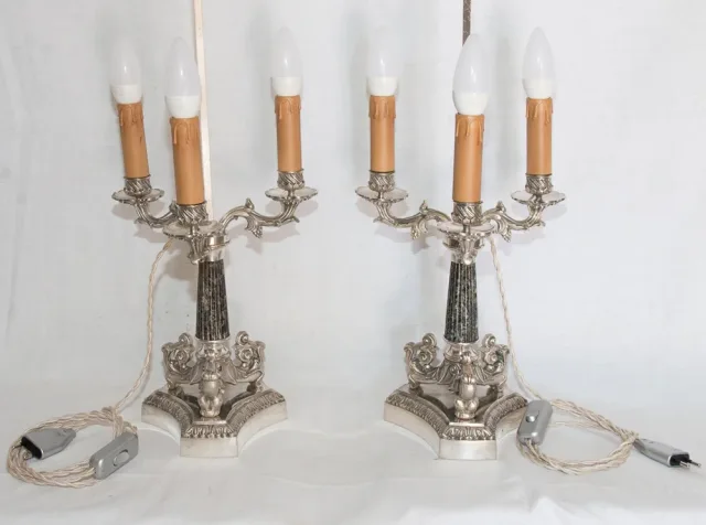 FRENCH RESTAURATION PERIOD BOUILLOTTE LAMPS