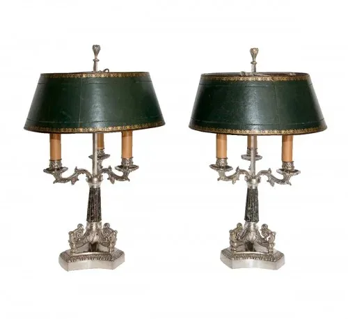 BOUILLOTTE-LAMPEN AUS DER FRANZÖSISCHEN RESTAURATIONSZEIT