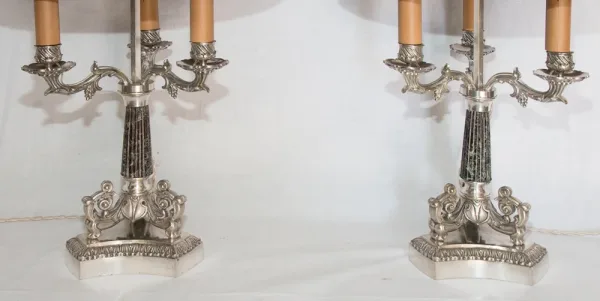 BOUILLOTTE-LAMPEN AUS DER FRANZÖSISCHEN RESTAURATIONSZEIT