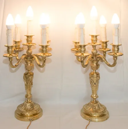 PAIR OF NAPOLEON III PERIOD CANDELABRA