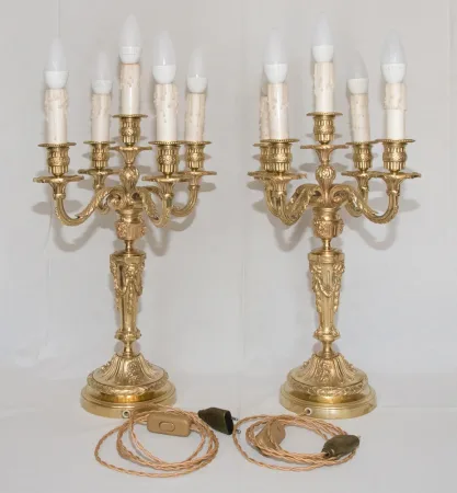 PAIR OF NAPOLEON III PERIOD CANDELABRA