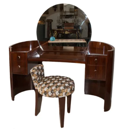 Coiffeuse et son pouf époque Art déco