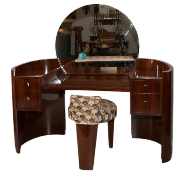 Coiffeuse et son pouf époque Art déco