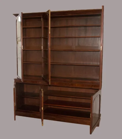 Bibliothèque Anglaise en acajou  M Willson début XIXe