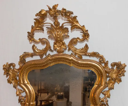 Miroir En Bois Doré  époque Napoéon III