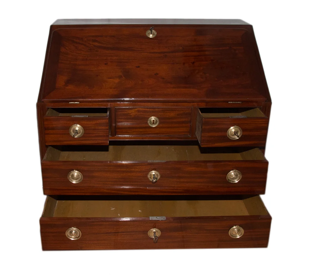 Commode scriban en acajou époque Louis XVI