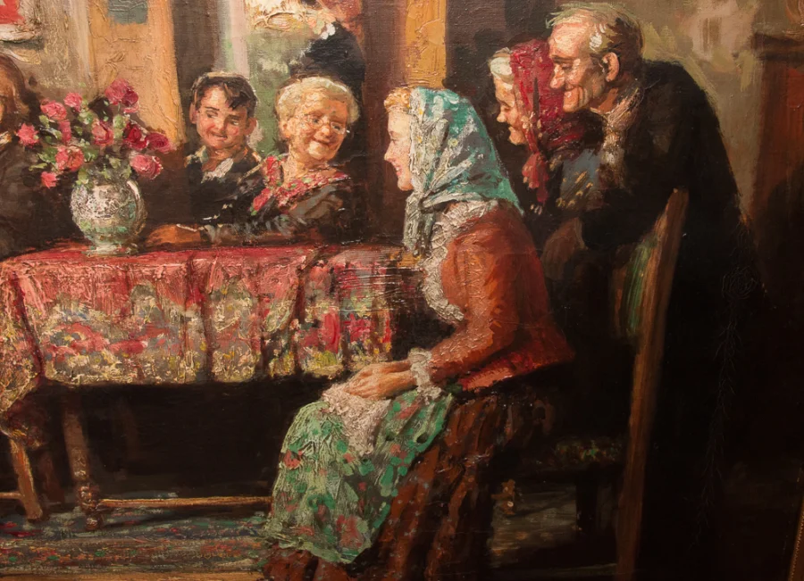 МАСЛО НА ХОЛСТЕ, подпись CECCONI