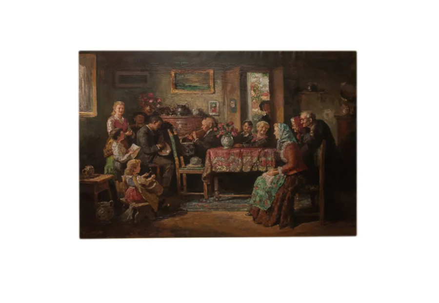 МАСЛО НА ХОЛСТЕ, подпись CECCONI