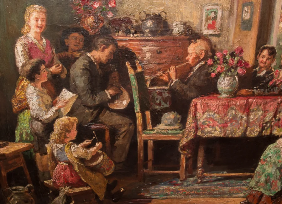 МАСЛО НА ХОЛСТЕ, подпись CECCONI