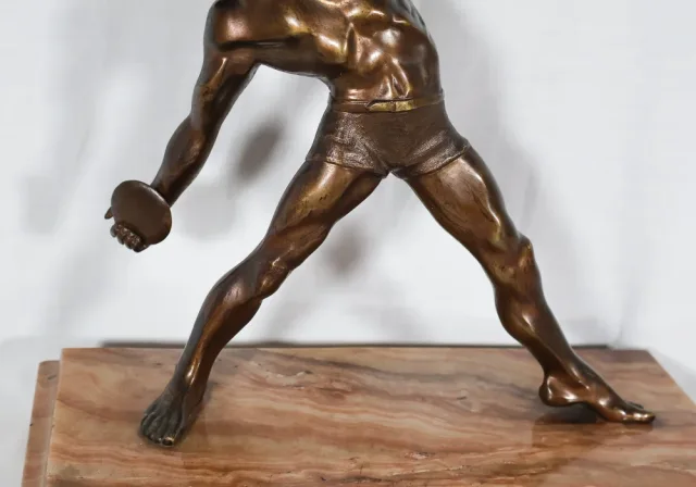 Bronze le lanceur de disque époque art déco