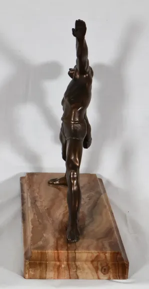 Bronze le lanceur de disque époque art déco