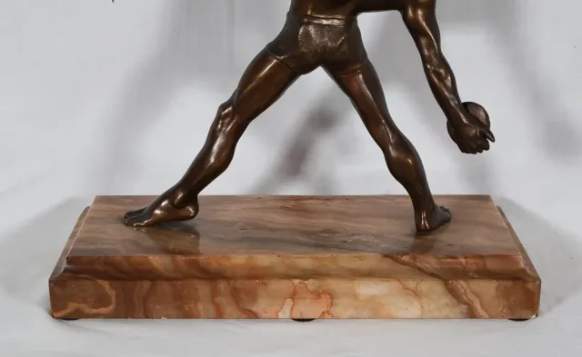 Bronze le lanceur de disque époque art déco