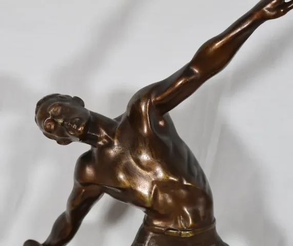 Bronze le lanceur de disque époque art déco