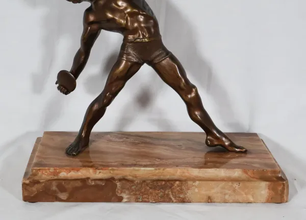 Bronze le lanceur de disque époque art déco