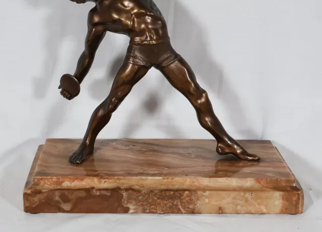 Bronze le lanceur de disque époque art déco