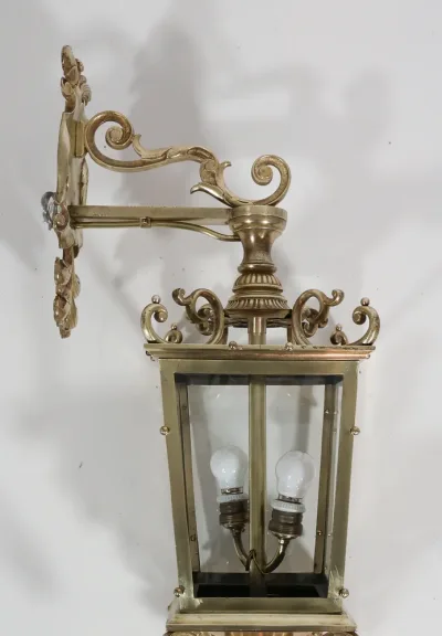 Lanterne portique en bronze fin XIXe siècle