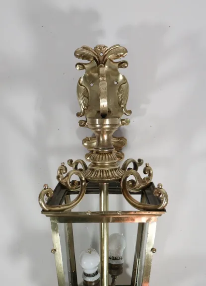 Lanterne portique en bronze fin XIXe siècle