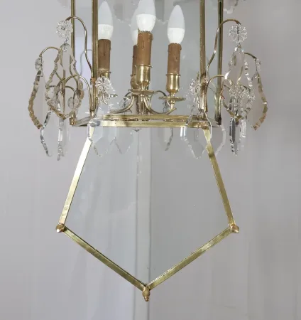 Lanterne en bronze doré milieu XIXe siècle