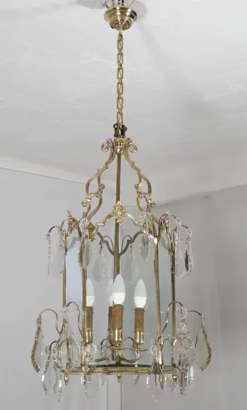 Lanterne en bronze doré milieu XIXe siècle
