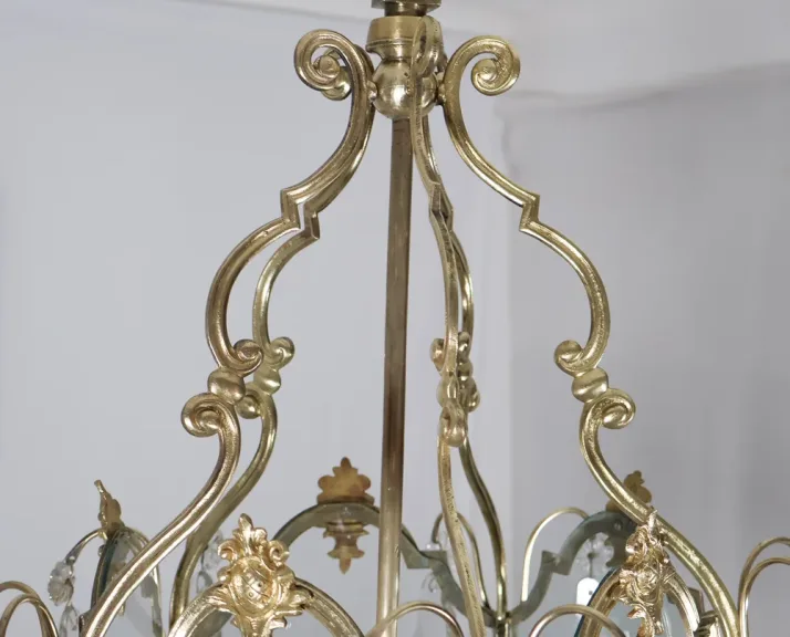 Lanterne en bronze doré milieu XIXe siècle