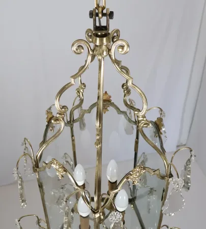 Lanterne en bronze doré milieu XIXe siècle