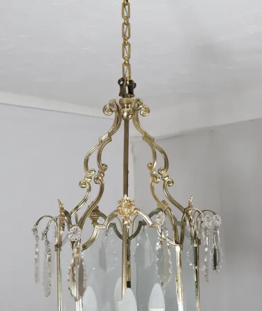 Lanterne en bronze doré milieu XIXe siècle