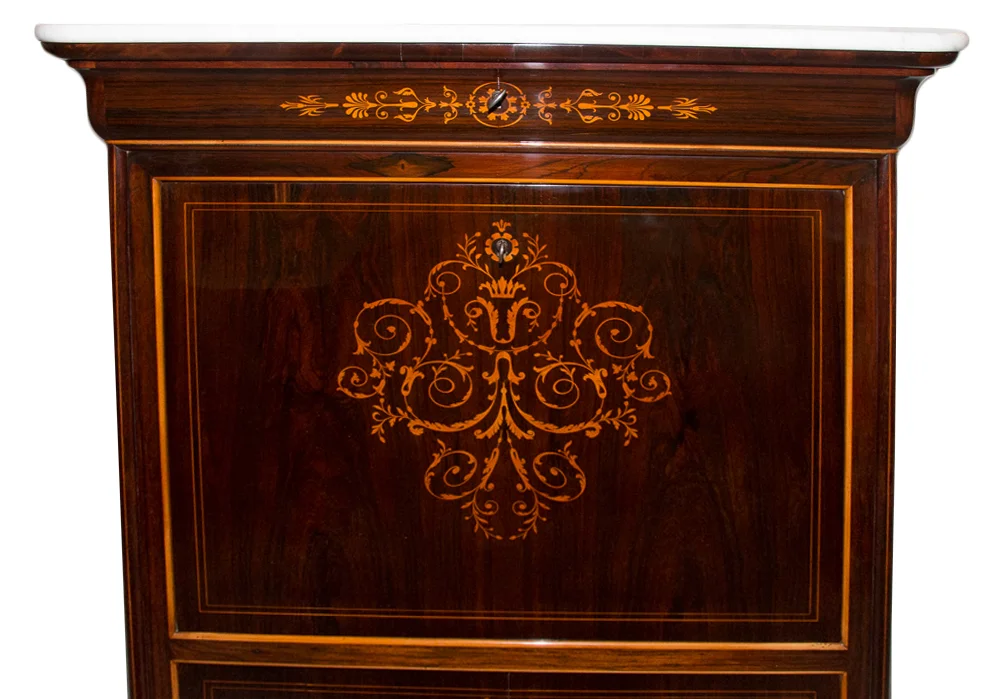 CHARLES X PERIODE LADENKAST EN SECRETAIRE