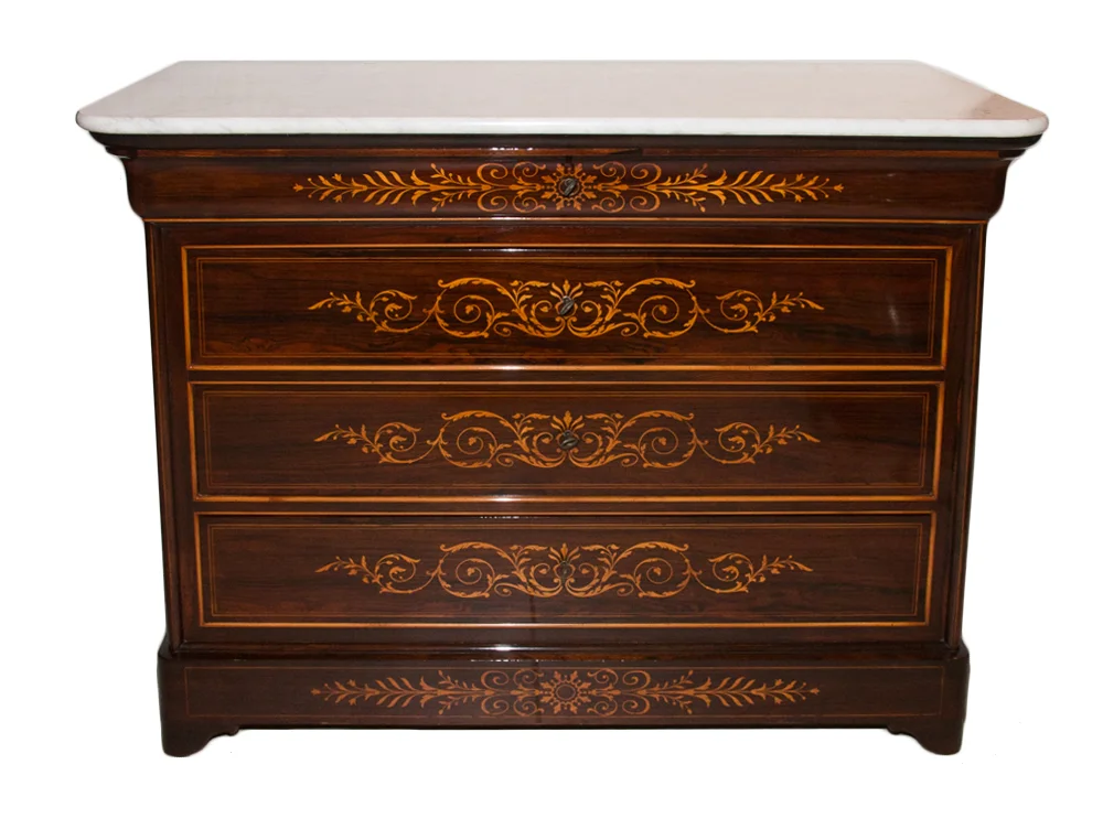CHARLES X PERIODE LADENKAST EN SECRETAIRE