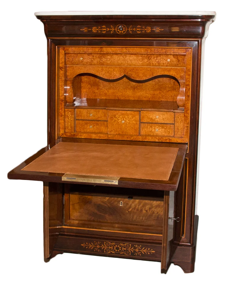 CHARLES X PERIODE LADENKAST EN SECRETAIRE