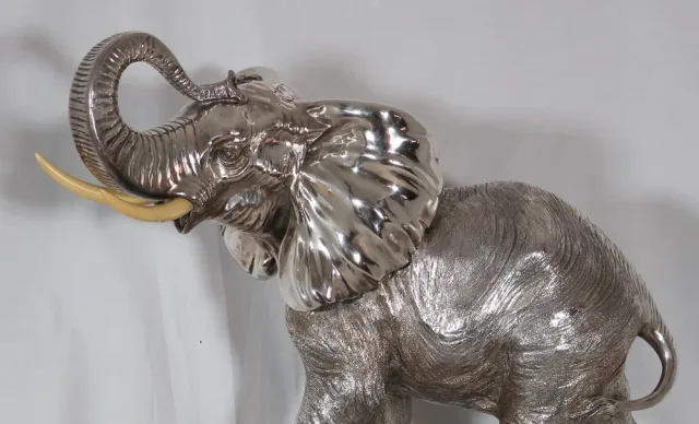 Grand Éléphant en argent Alessandro Magrino Italie circa 1980