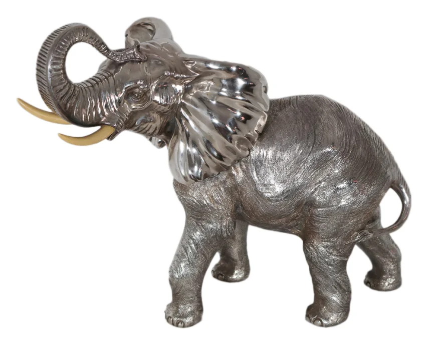 Grand Éléphant en argent Alessandro Magrino Italie circa 1980