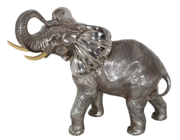 Grand Éléphant en argent Alessandro Magrino Italie circa 1980